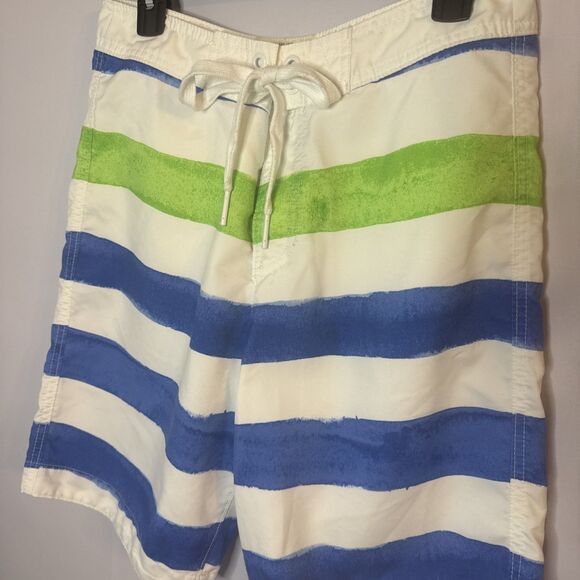Abercrombie & Fitch Swim Shorts Mens Medium 33 Blue‎ Water Boat Surf Board Y2K - Picture 3 of 8